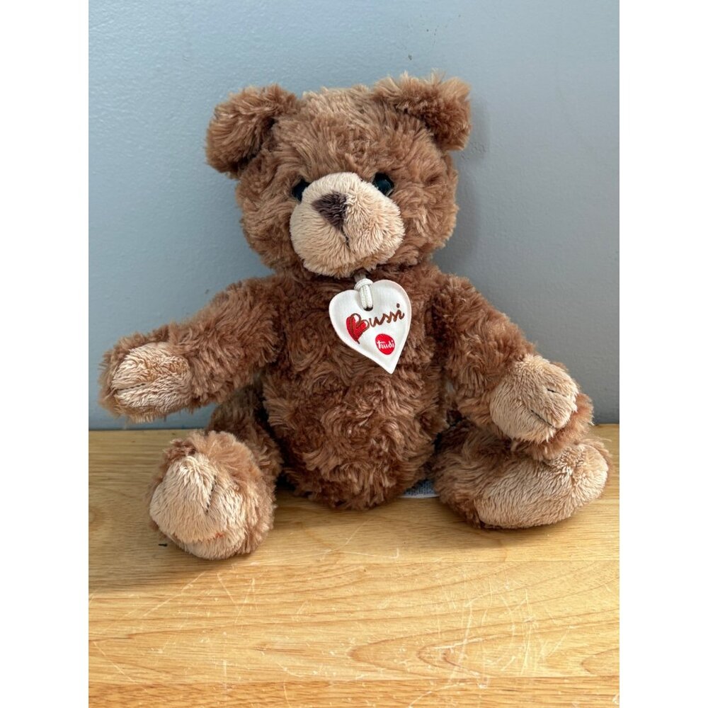 Trudi Bussi Teddy Bear Plush Toy - Brown & Cream Soft Stuffed Animal 11"